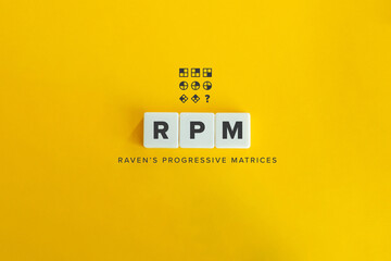 RPM (Raven’s Progressive Matrices) banner. Minimal aesthetics.