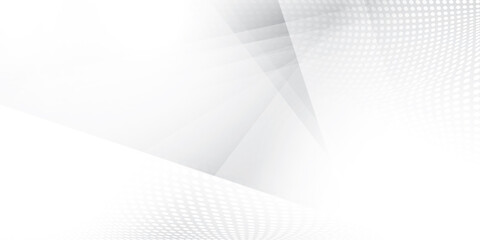 Abstract  white and gray color, modern design background with geometric shape. Vector illustration.