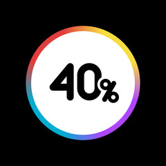 40% - Sticker