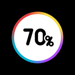 70% - Sticker
