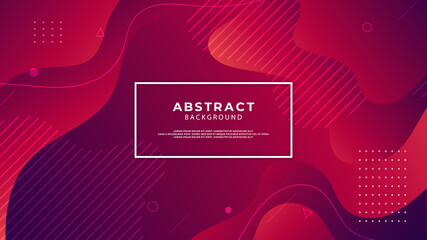 Modern abstract red gradient fluid liquid wave background with geometric shape design element. Template background for covers, invitations, posters, banners, flyers, placards