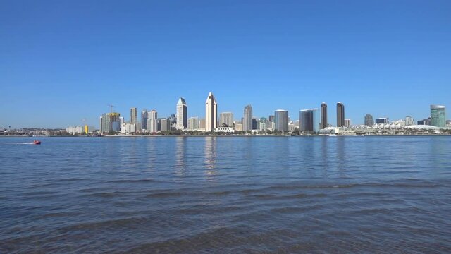 View at downtown in San diego in slow motion 120fps