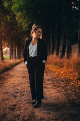 Woman walking in the park