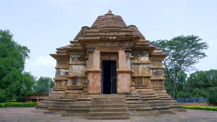 Entrance of Narayanpal Temple, Narayanpal, Chhattisgarh, India. Vishnu Temple constructed Circa 11th century.  Contemporary to Khajuraho