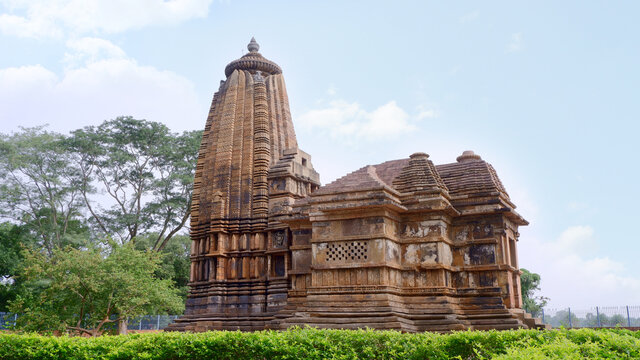 Historic Red stone Narayanpal Temple, Narayanpal, Chhattisgarh, India. Vishnu Temple constructed Circa 11th century.  Contemporary to Khajuraho