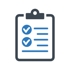 Checklist icon. Vector and glyph