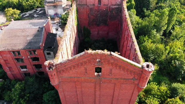 1853 Assan's steam mill in Bucharest. slowlly reclaimed by nature.The first industrial establishment based on mechanized work and steam power was introduced in 1853, in the form of the Assan Steam Mil