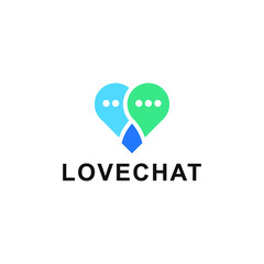 Obraz premium Two Talk design with love concept for chat logo vector