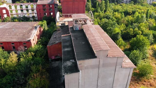 1853 Assan's steam mill in Bucharest. slowlly reclaimed by nature.The first industrial establishment based on mechanized work and steam power was introduced in 1853, in the form of the Assan Steam Mil