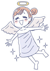 天使 終活 幸せ 死のイラスト