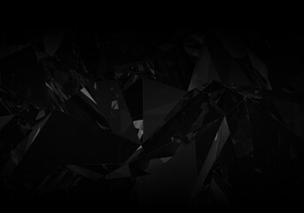 Beautiful 3D Rendered Shiny Diamond in Brilliant Cut on Black Background , Diamond Background