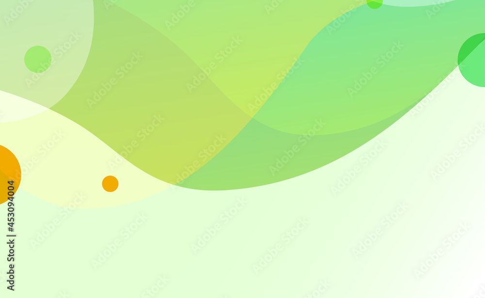 Poster Abstract soft green background with waves for banner design template. Vector