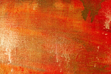 Multicolored abstract background, drawing with oil paints on artistic linen canvas