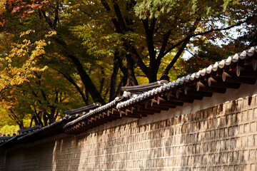 detail of the roof of the temple