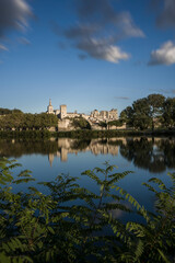 Obraz premium Long exposure, medieval and gothic wonder, Palais des Papes, Avignon