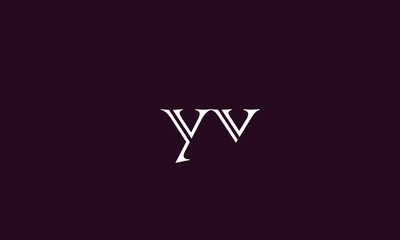 Fototapeta premium Alphabet letters Initials Monogram logo YV, VY, Y and V