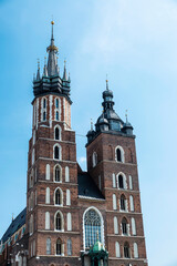Fototapeta na wymiar Saint Mary Basilica in Krakow, Poland
