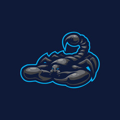 Scorpion mascot logo design vector with modern illustration concept style. Scorpion illustration for sport and esport team.