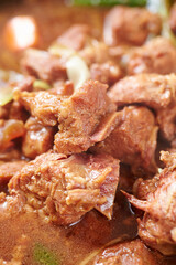 Korean food pork seasoning vegetables bulgogi