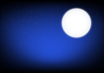 Fototapeta na wymiar Moon on the sky at night time graphics design vector illustration