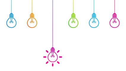 lampadina, idea, colori, creatività, idee  © xyz+