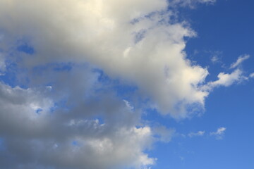 Naklejka na ściany i meble Bright Blue Sky with Clouds