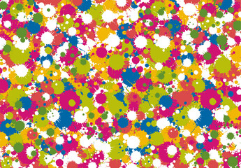 Colorful vector drops of paint splash background