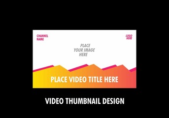 Colorful and unique editable video thumbnail design