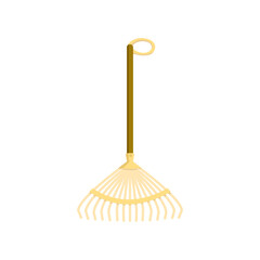 fan rake tool gardener into a flat style