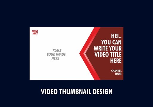 Colorful and unique editable video thumbnail design