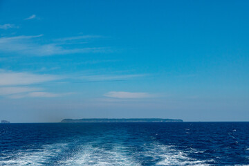 Obraz premium 船から見た飛島