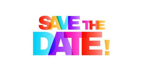 Save the date lettering illustration