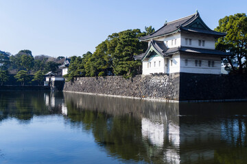 Fototapeta na wymiar Tatsumi Yagura of the Edo Castle in Tokyo