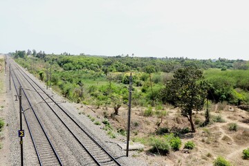 Tracks of Indian Railways . - Image