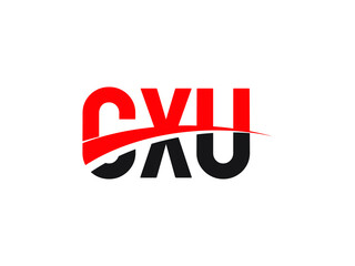 CXU Letter Initial Logo Design Vector Illustration