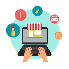 online shopping concept