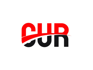 CUR Letter Initial Logo Design Vector Illustration