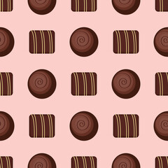 Chocolate candy pattern for use in website design or clipart
