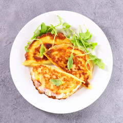 crepe with cheese and ham