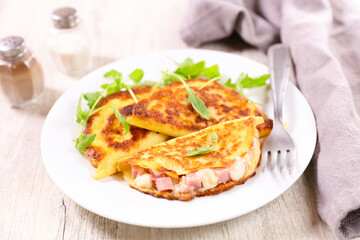 crepe with cheese and ham