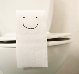 Drawing on toilet paper is a smile.