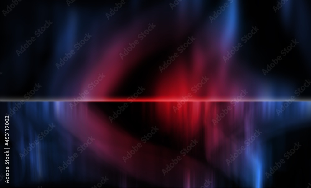 Poster dark color abstract background blue red black rays light radial effect blur, used for background wal