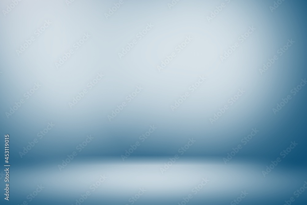 Poster blue light gradient abstract background blurred empty studio room backdrop wallpaper. use for showca