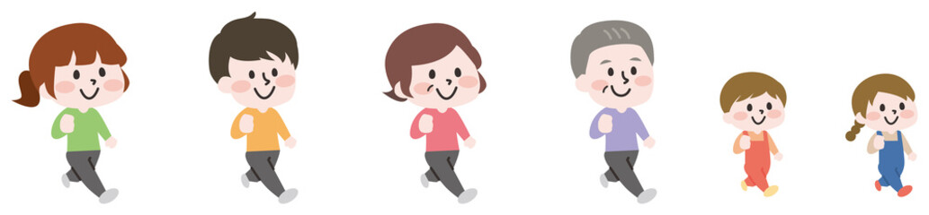 二頭身_歩く人たち