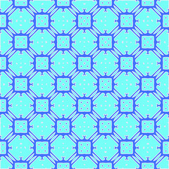  Geometric vector pattern with Aquamarine and blue colors. abstract ornament for wallpapers and backgrounds.