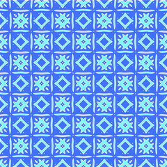 Geometric vector pattern with Aquamarine and blue colors. abstract ornament for wallpapers and backgrounds.