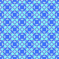 Geometric vector pattern with Aquamarine and blue colors. abstract ornament for wallpapers and backgrounds.