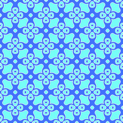 Geometric vector pattern with Aquamarine and blue colors. abstract ornament for wallpapers and backgrounds.