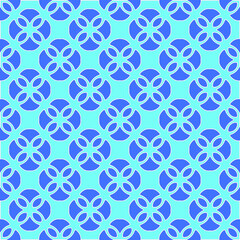 Geometric vector pattern with Aquamarine and blue colors. abstract ornament for wallpapers and backgrounds.