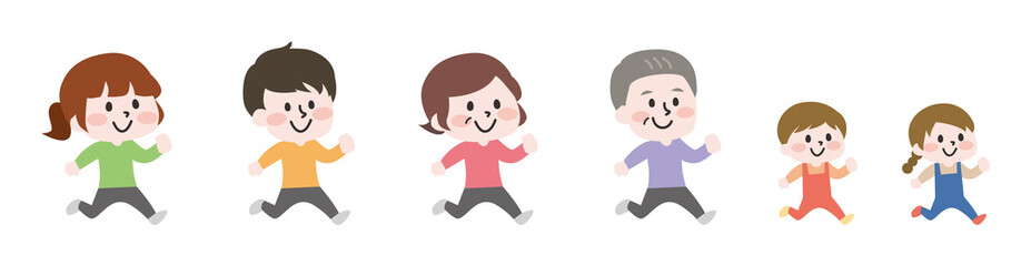 二頭身_走る人たち